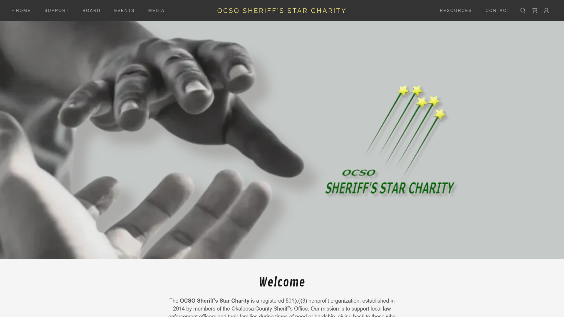 OCSO Star Charity, Inc. website screenshot